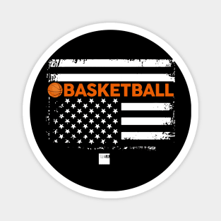 Basketball American Flag Magnet